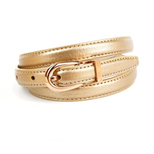 Anthoni Crown Ledergürtel in Gold 15mm Breit Go43stg... - Bon plan à 12.07€