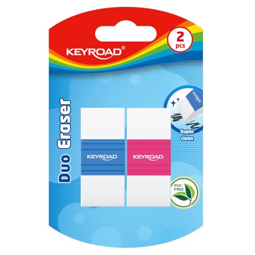 Keyroad Lot de 2 gommes ergonomiques bicolores pour enfants... - Jouets & Jeux Amazon France à 3.57€