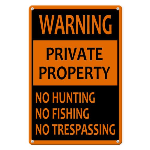 Horienteeon Aluminiumschild mit Aufschrift "No Trespassing... - Maison & Cuisine Amazon Allemagne à 2.28€