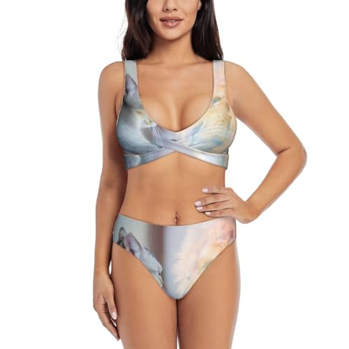 The Cat Looks in The Mirror Print Bikini Set para mujer... - Mode & Vêtements Amazon Espagne à 17.28€