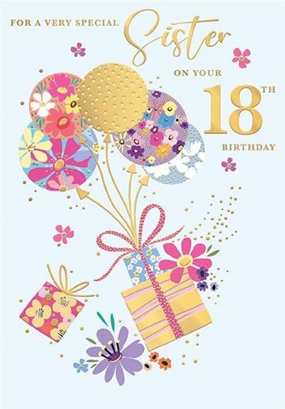 Words 'n' Wishes Sister's 18th Birthday Card, Gold Foil... - Auto & Moto Amazon Royaume-Uni à 1.99€