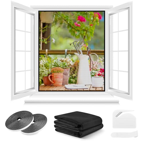 Fliegengitter Fenster ohne Bohren,DIY 150x250cm,2... - Sports & Fitness en promo à 14.55€