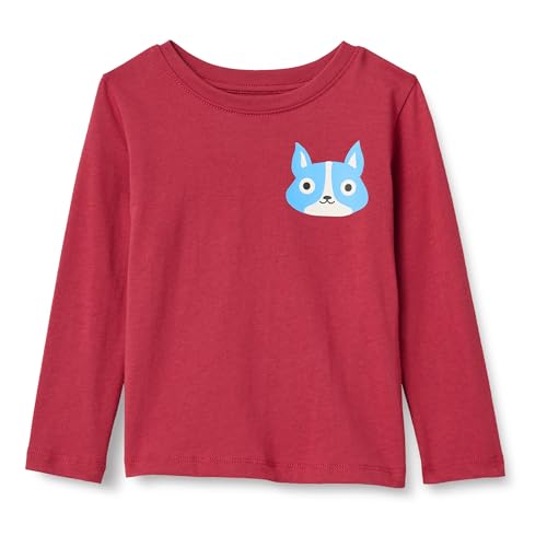 Amazon Essentials Camisetas Manga Larga Niño, Rojo Oscuro... - Bon plan à 4.24€