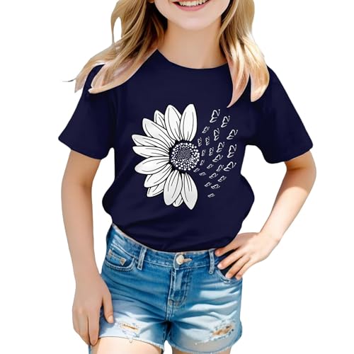 Camiseta de verano con estampado de girasoles para niñas... - Mode & Vêtements en promo à 2.82€