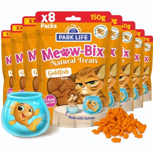 PARK LiFE, Meow-Bix – Goldfish Flavour Cat Treats 8x150g... - Pet Supplies Amazon UK à 11.59€