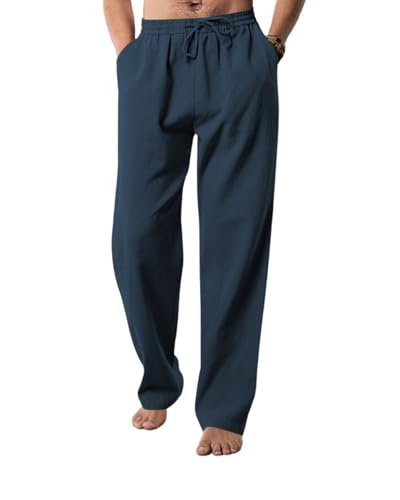 EndoraDore Pantalones de lino y algodón para hombre... - Sports & Fitness Amazon Espagne à 10.41€