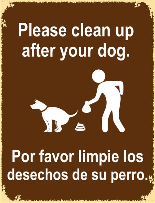 Letrero de jardín con texto en inglés «Clean Up After Your... - Animalerie Amazon Espagne à 1.72€