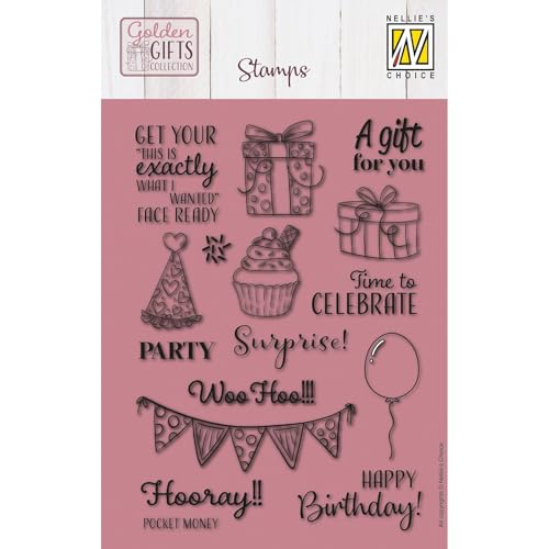 Nellie's Choice Clear Stamp Party Designs and Texts 16 Pcs... - High-Tech & Électronique Amazon Royaume-Uni à 2.53€
