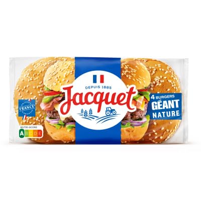 JACQUET Pains hamburgers géants nature 330 g - Épicerie en promo à 1.69€