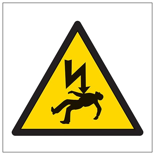 V Safety Warning Risk Of Death Symbol 100 x 100 mm - 3mm... - Maison & Cuisine Amazon Royaume-Uni à 1.40€