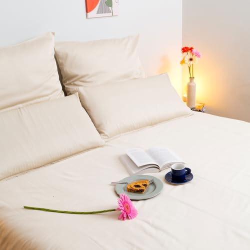 Wolkenfeld Bettwäsche 220x240 80x80 Mako-Satin Baumwolle... - Maison & Cuisine Amazon Allemagne à 22.90€