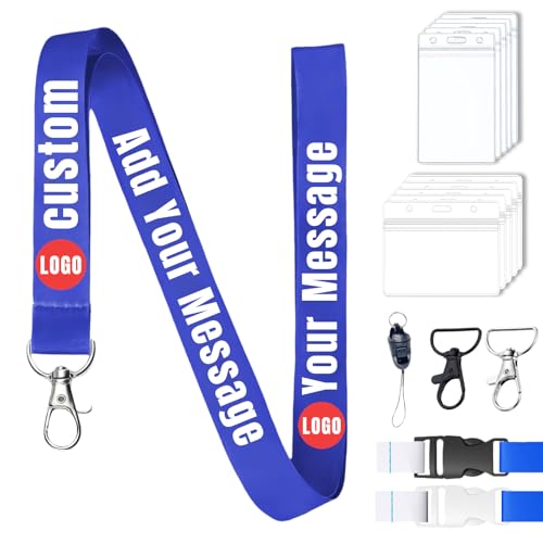 custyoulife 5-1000PCS Custom Lanyard Personalized Neck... - Fournitures Bureau Amazon Royaume-Uni à 1.99€