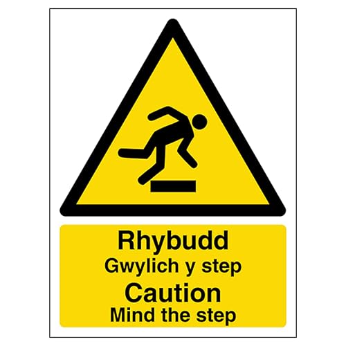 V Safety Welsh/English - Caution Mind The Step - Portrait... - Maison & Cuisine Amazon Royaume-Uni à 0.94€
