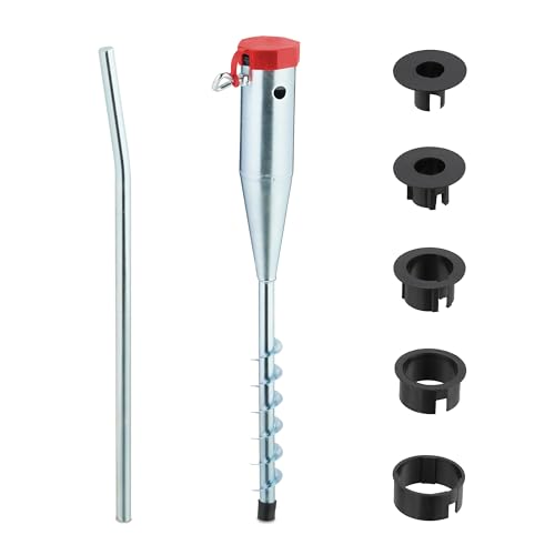 Relaxdays Bodenhülse, für Sonnenschirm & Wäschespinne... - Jardin & Extérieur Amazon Allemagne à 13.99€