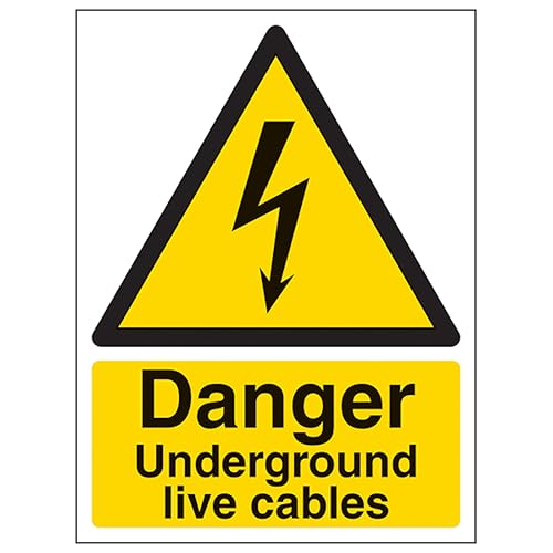 V Safety Danger Underground Live Cables - Portrait 200 x... - Maison & Cuisine Amazon Royaume-Uni à 5.68€
