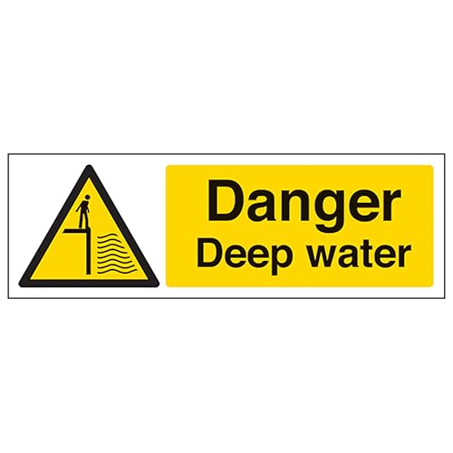 V Safety Danger Deep Water - Landscape 450 x 150 mm - Glow... - Bon plan à 3.66€