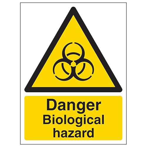 V Safety Danger Biological Hazard - Portrait 150 x 200 mm... - Home & Kitchen Amazon UK à 2.46€