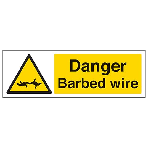 V Safety Danger Barbed Wire - Landscape 450 x 150 mm - Glow... - Maison & Cuisine en promo à 3.29€