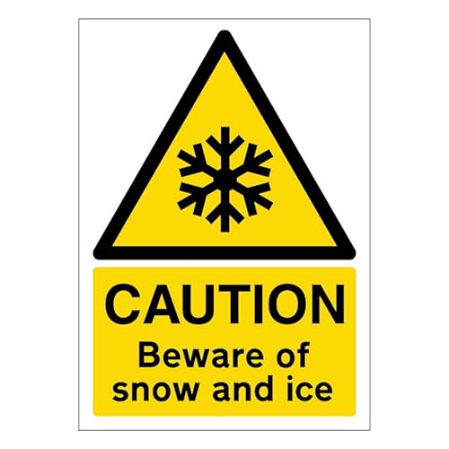 V Safety Caution Beware Of Snow and Ice - A4 210 x 297 mm... - Fournitures Bureau Amazon Royaume-Uni à 5.43€