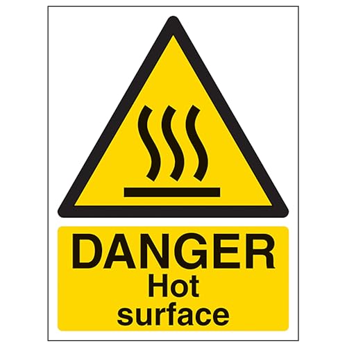 V Safety Danger Hot Surface - Portrait 150 x 200 mm - Glow... - Home & Kitchen Amazon UK à 2.59€