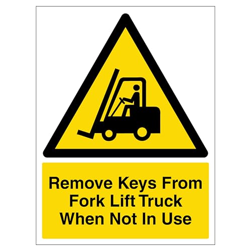 V Safety Remove Keys From Fork Lift Truck When Not In Use... - Fournitures Bureau Amazon Royaume-Uni à 1.86€