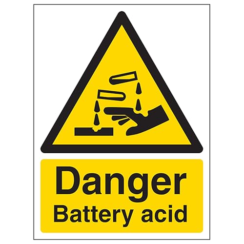 V Safety Danger Battery Acid - Portrait 150 x 200 mm - 2mm... - Maison & Cuisine en promo à 2.21€