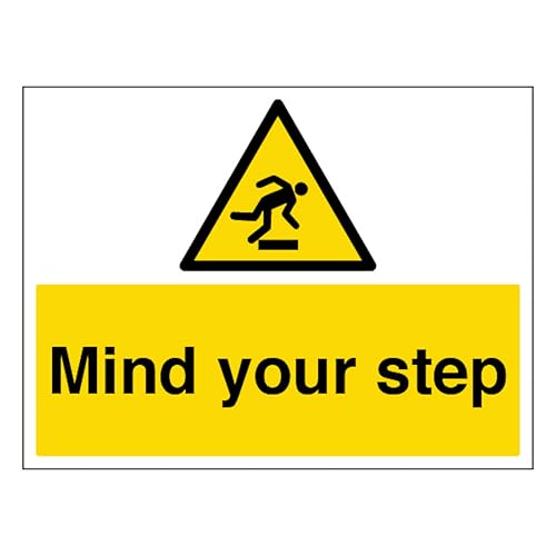 V Safety Mind Your Step - Large Landscape 400 x 300 mm... - Maison & Cuisine Amazon Royaume-Uni à 5.57€
