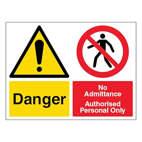 V Safety Danger/No Admittance - Landscape 400 x 300 mm... - Home & Kitchen Amazon UK à 3.78€