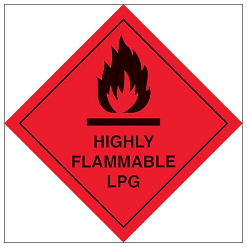 V Safety Highly Flammable LPG 100 x 100 mm - 1mm Rigid... - Maison & Cuisine Amazon Royaume-Uni à 1.00€