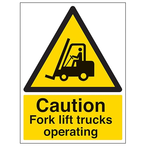 V Safety Caution Fork Lift Trucks Operating - Portrait 210... - Maison & Cuisine Amazon Royaume-Uni à 2.36€