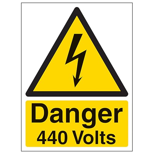 V Safety Danger 440 Volts - Portrait 300 x 400mm - 2mm... - Erreur de prix -76% à 2.93€