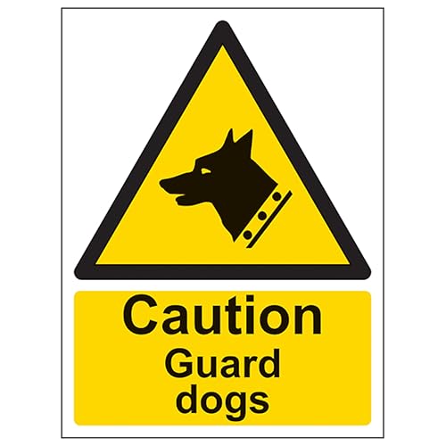 V Safety Caution Guard Dogs - Portrait 200 x 300mm - 2mm... - Maison & Cuisine Amazon Royaume-Uni à 2.53€
