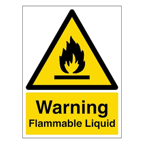 V Safety Warning Flammable Liquid - Portrait 150 x 200 mm... - Maison & Cuisine Amazon Royaume-Uni à 1.89€
