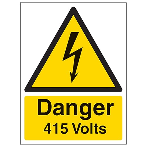 V Safety Danger 415 Volts - Portrait 150 x 200mm - 2mm... - Home & Kitchen Amazon UK à 1.86€