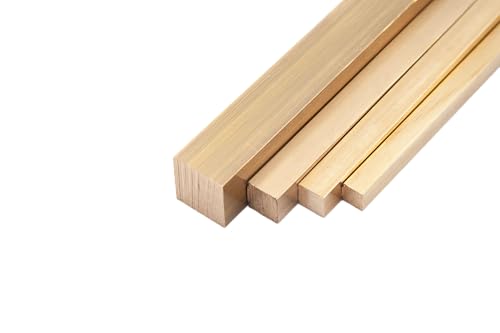 Barra cuadrada de latón 2.0401 4 x 4 mm, material sólido... - Amazon Espagne à 2.35€