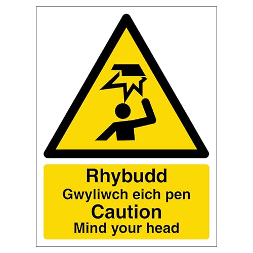 V Safety Welsh/English - Caution Mind Your Head 200 x 300... - Maison & Cuisine Amazon Royaume-Uni à 2.23€
