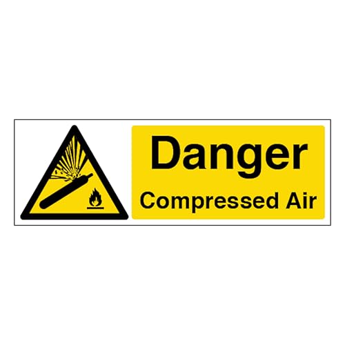 V Safety Danger Compressed Air - Landscape 450 x 150 mm... - Amazon Royaume-Uni à 2.31€