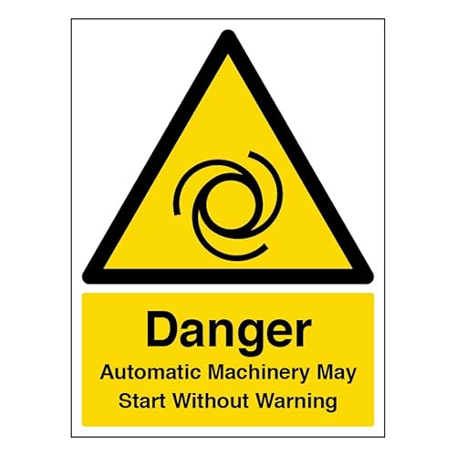 V Safety Danger Automatic Machinery May Start - Portrait... - Home & Kitchen Amazon UK à 1.73€