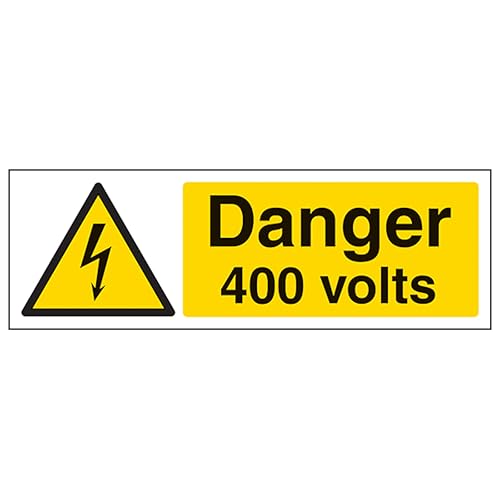 V Safety Danger 400 Volts - Landscape 300 x 100 mm - 2mm... - Maison & Cuisine en promo à 1.40€