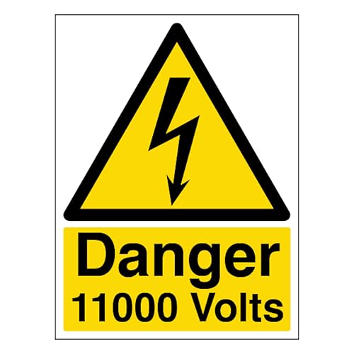 V Safety Danger 11000 Volts - Portrait 150 x 200mm - 1mm... - Maison & Cuisine Amazon Royaume-Uni à 1.22€