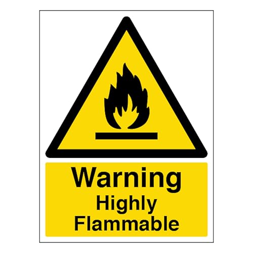 V Safety Warning Highly Flammable - Portrait 150 x 200 mm... - Maison & Cuisine Amazon Royaume-Uni à 1.86€