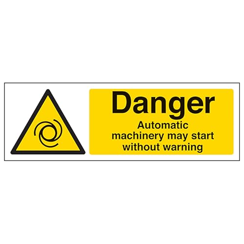 V Safety Danger Automatic Machinery May Start - Landscape... - Bon plan à 2.95€