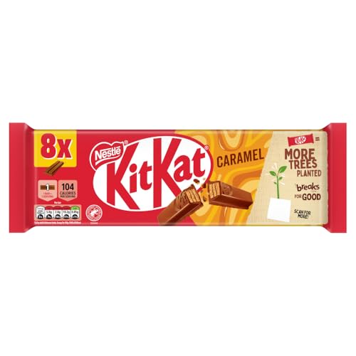 KitKat 2 Finger Caramel Chocolate Biscuit Bars – 8 Pack (8... - High-Tech & Électronique en promo à 1.35€
