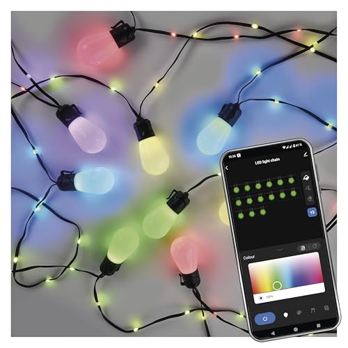 EMOS - Smart Partylichterkette, 15 Stk RGB-Birnen... - High-Tech & Électronique en promo à 21.46€