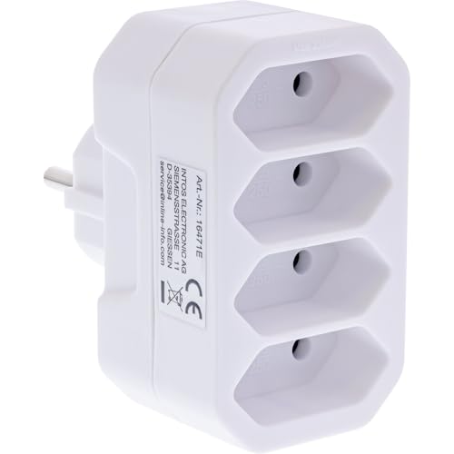 Inline Steckdosenadapter mit erhöhtem Berührungsschutz, 4X... - High-Tech & Électronique Amazon Allemagne à 3.56€