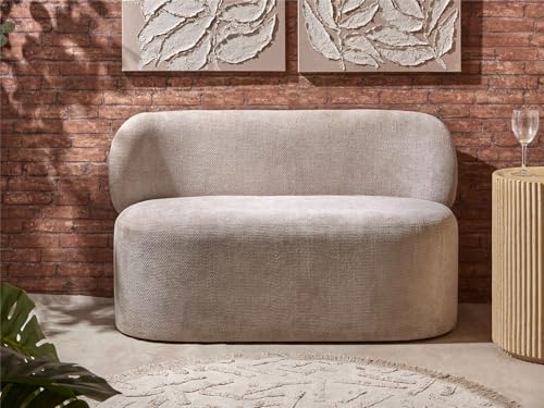 SOFA YAK 2P CHENILLA GRUESA BEIGE 120 CMS. 120x55x73 cms - Maison & Cuisine Amazon Espagne à 251.54€