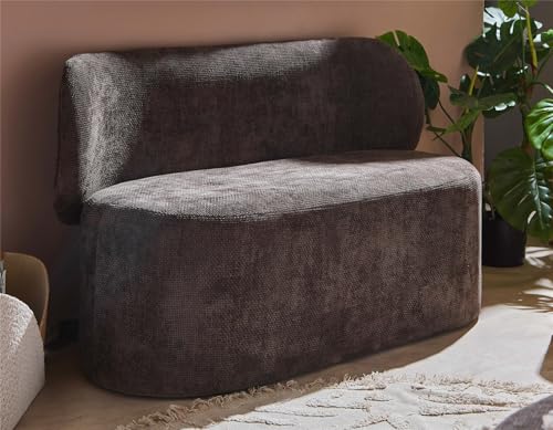 SOFA YAK 2P CHENILLA GRUESA MARRON 120 CMS. 120x55x73 cms - Maison & Cuisine en promo à 280.06€