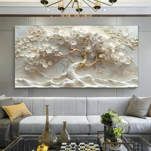 YUSUZHU Goldenes weißes Blumenbaum-Poster und Drucke... - Maison & Cuisine Amazon Allemagne à 10.29€