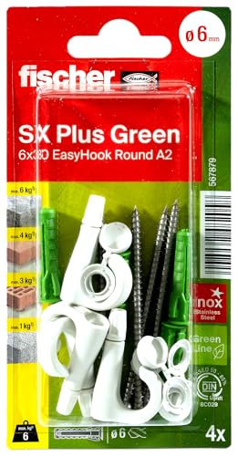 fischer Tasselli di espansione SX Plus Green 6 x 30... - Maison & Cuisine en promo à 4.34€
