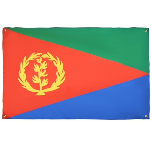 AZ FLAG Eritrean Flag 150 x 90 cm with 4 Eyelets Eritrean... - Jardin & Extérieur Amazon Royaume-Uni à 5.47€